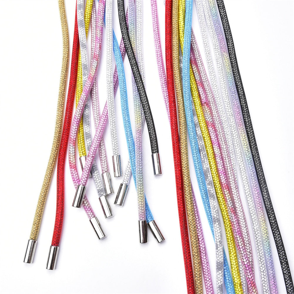 4mm Rainbow Rhinestones Shoelaces - ONE PAIR – WBWLACES